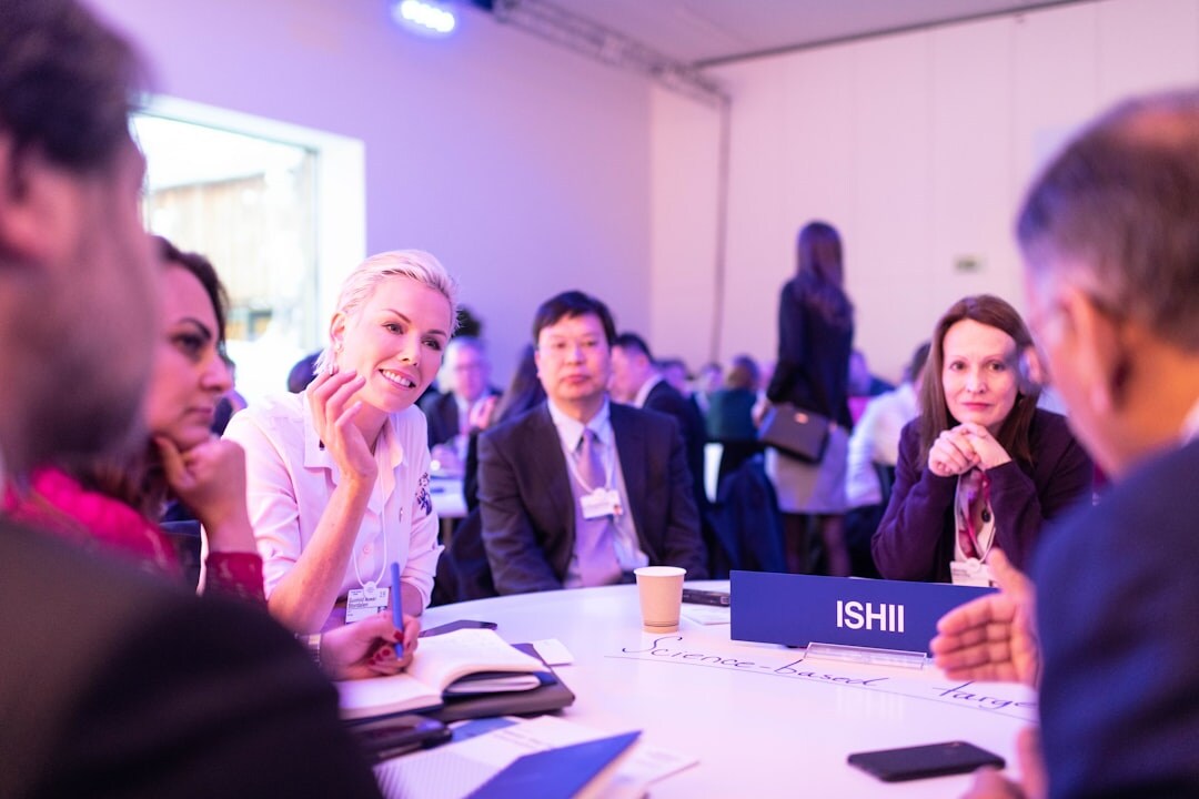 media professionals networking at event
