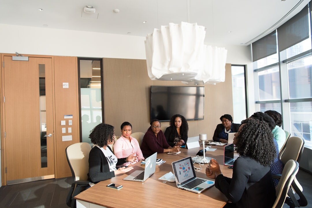diverse media team meeting